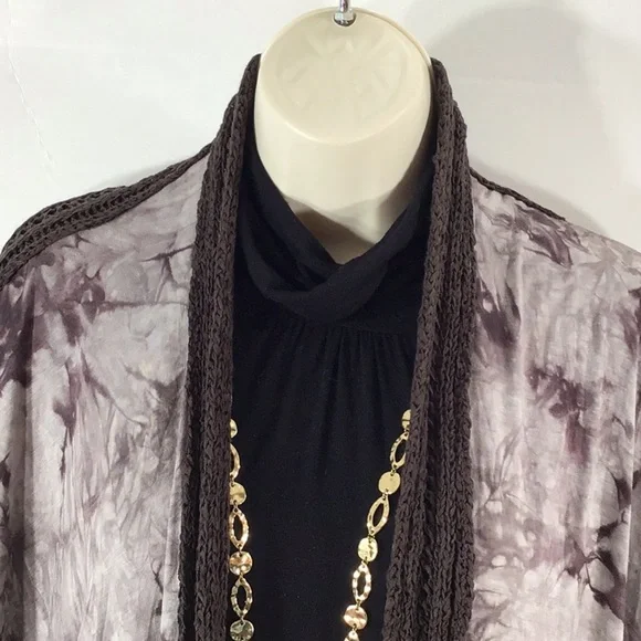 Papermoon sleeveless boho cardigan kimono L NWT - Picture 5 of 14